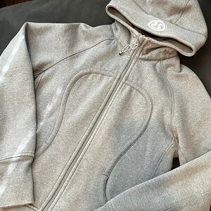 SPARKLY Lululemon Full Zip-up Hoodie - Heather Grey - Vintage Style - Size 12